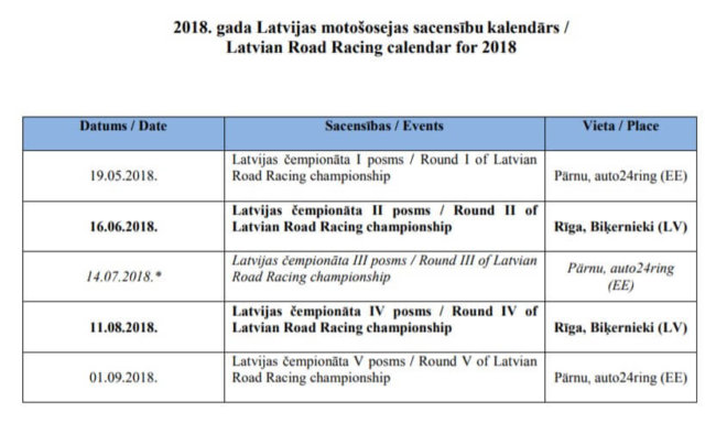 mOTOSOSEJA KALENDARS