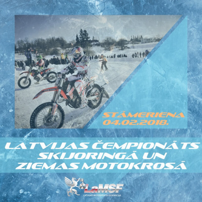 Latvijas čempionāts skijoringā un Ziemas motokrosā
