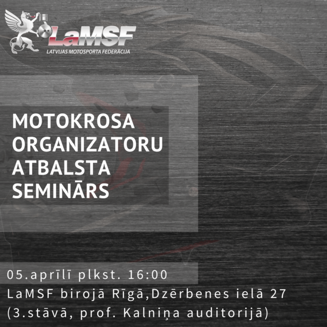 Motokrosa organizatoru atbalsta seminārs